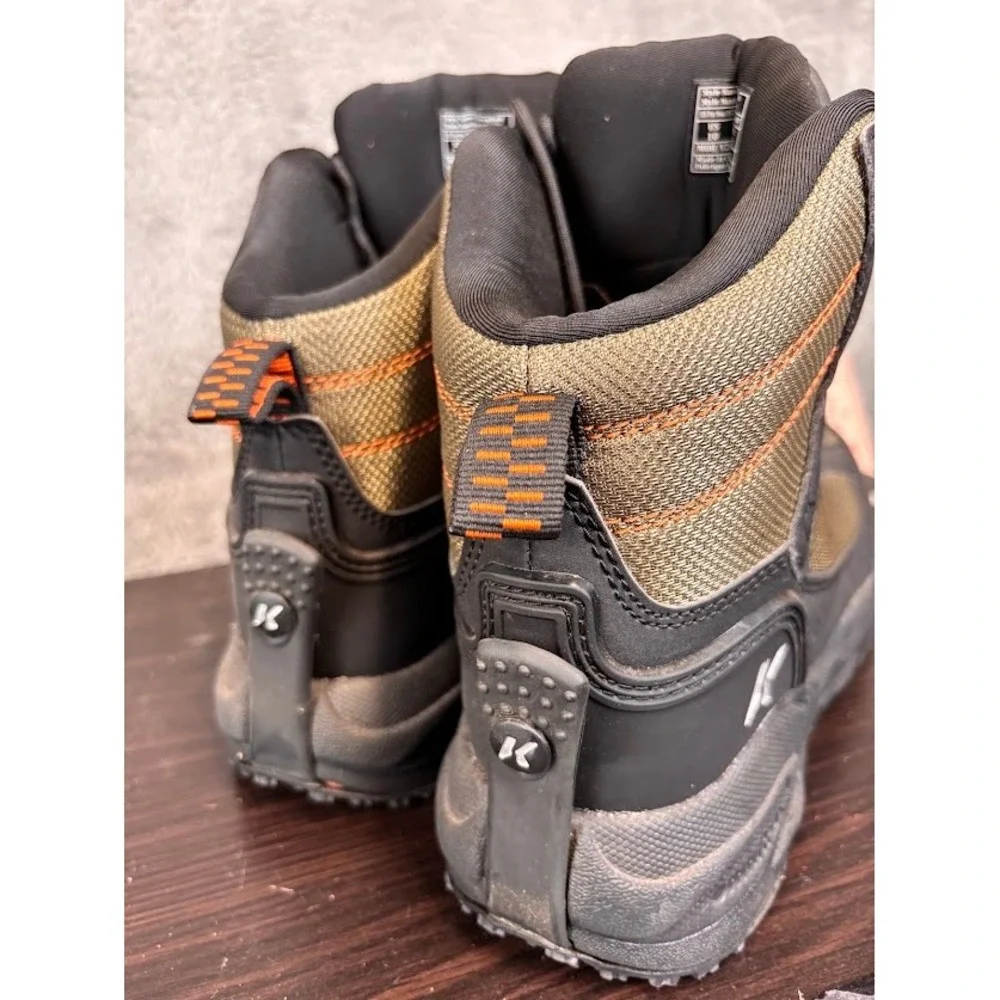 Korkers Greenback Wading Boots Mens 10 FB4801 Olive Black Kling-On Soles